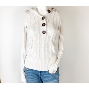 Aeropostale Cable Knit Hoodie Sweater